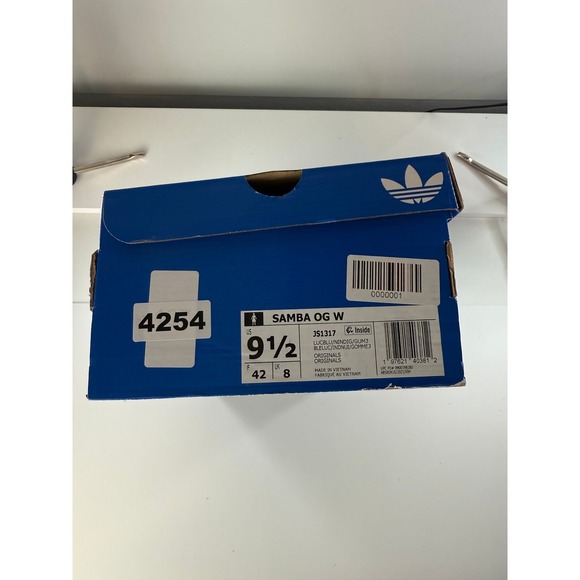 Adidas Samba OG Womens Satin Lucid Blue/Indigo Gum Sole Sneakers Size 9.5 NWB - Picture 9 of 9